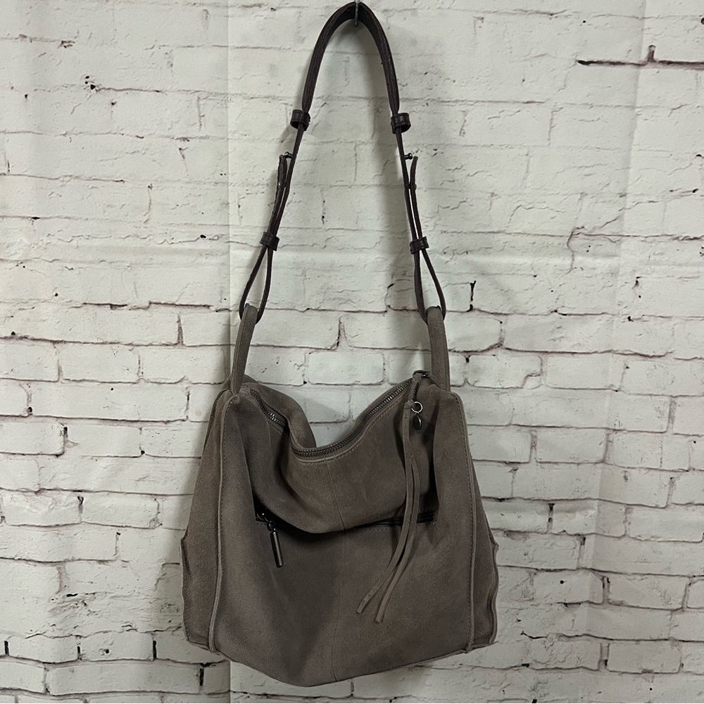 The Sak Los Feliz Hobo Purse Shoulder Bag Mushroom Suede - Picture 4 of 16